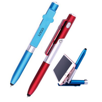 Mobile Phone Stand Stylus Pens With Flashlights