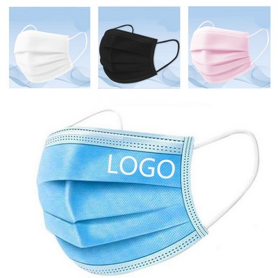 Non Woven 3 Ply Fabrics Disposable Face Masks