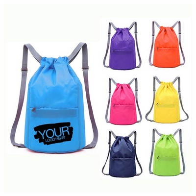 Waterproof Drawstring Gym Backpack Bag