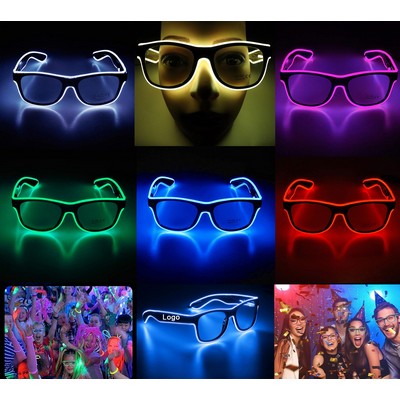 Custom Light up EL Wire Neon Rave Glasses