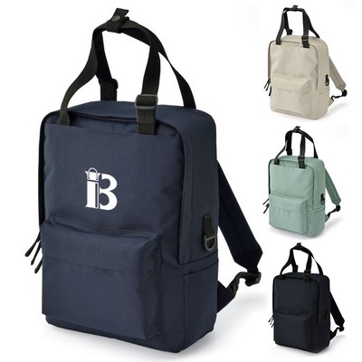 Oxford Square Polyester Backpack