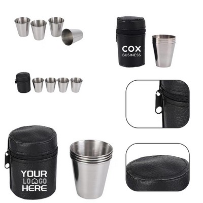 4 Pcs 70ml Stainless Cups