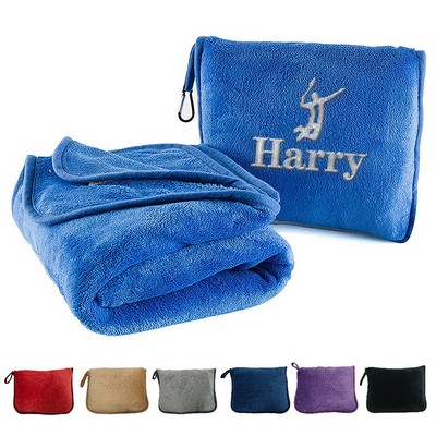 Premium Soft 2 In 1 Airplane Blanket