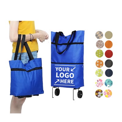 Foldable Shopping Bag With Wheel