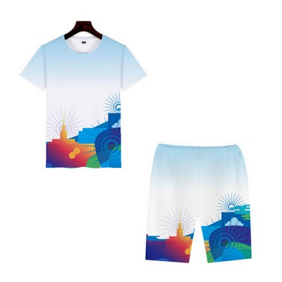 Full Color Tee Shirt And Shorts Set