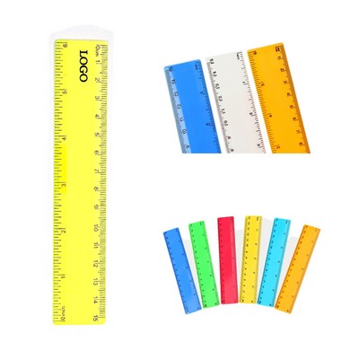 Crystal Clear Colorful 6-Inch Straight Ruler