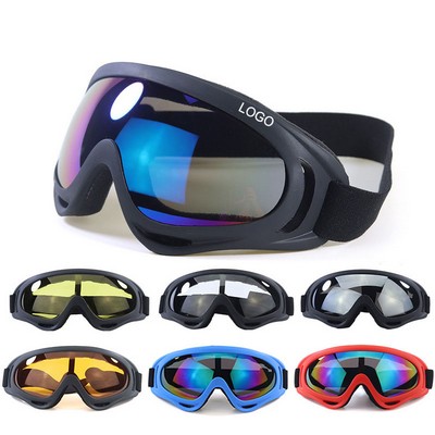 Skiing Cycling Anti Fog Windproof Eye Protection Goggles with Adjustable Headband