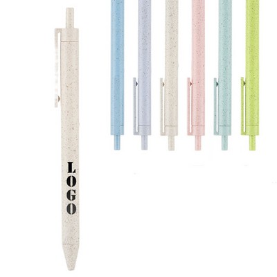 Recycled Wheat Straw Plastic-Free Ballpoint Pen