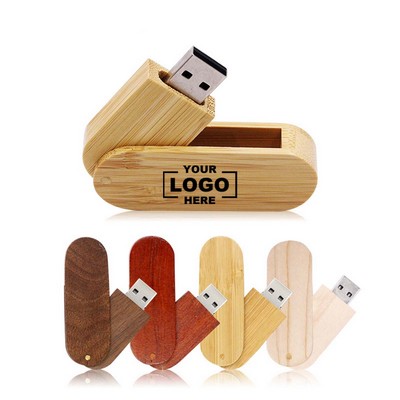 Wooden Swivel USB Drive(2G)