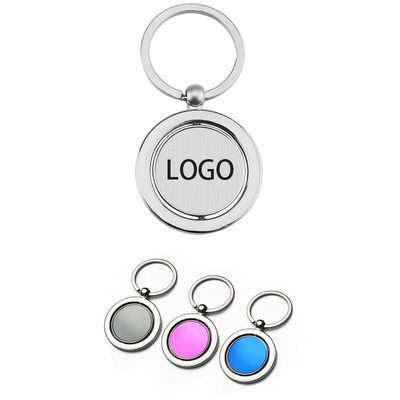 Spinner Round Metal Keychain