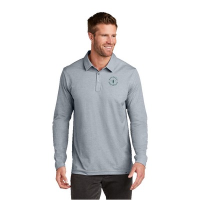 TravisMathew Oceanside Heather Long Sleeve Polo