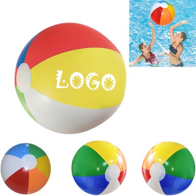 16" Six Color Inflatable Beach Ball