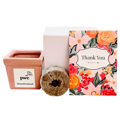 Thank You Flower Seed Kit in Ceramic Pot