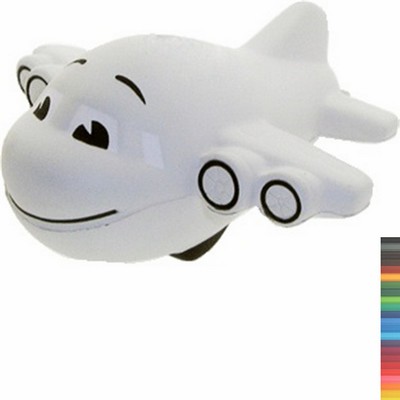 Foam Custom Airplane Stress Ball With Smile Face