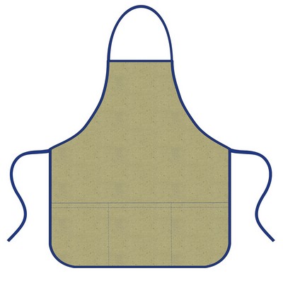 Deluxe Apron 28"x32" with pockets-Round corner -100% Natural Cotton Canvas