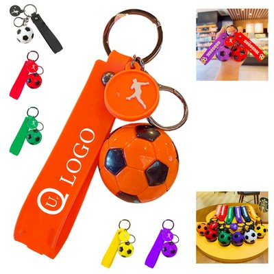 Pvc Mini Football Keychain