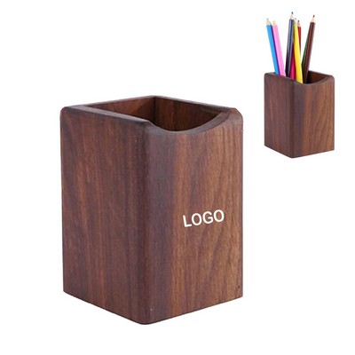 Wooden Desk Pencil Holder