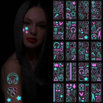 Party Glow-In-the-Dark Tattoo Stickers