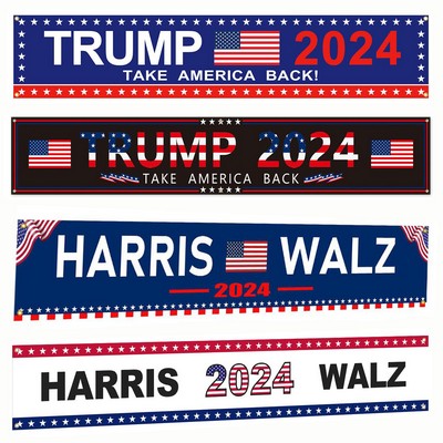 Trump/Harris 2024 Flag Banners