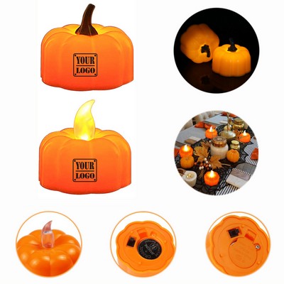 LED Pumpkin Lights Flameless Candles