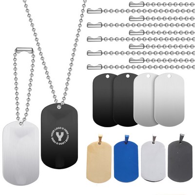 Dog Tags Stainless Steel Necklace