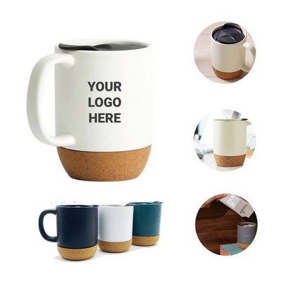 14 oz Cork Base Ceramic mug