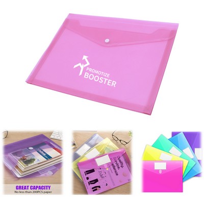 A4 Size File Envelopes Clear Document Bag