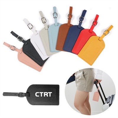 PU Leather Luggage Tags With Buckle