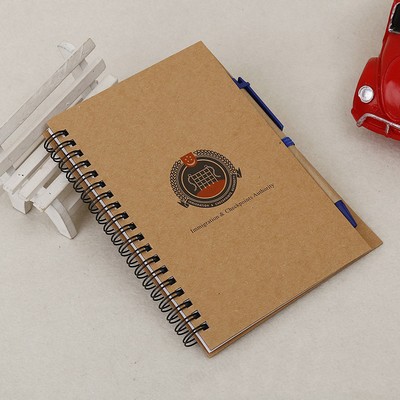 Kraft Paper Notebook with Pen