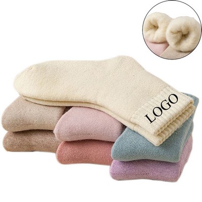 Winter Thermal Warm Thick Work Hiking Boot Cozy Crew Cabin Comfy Wool Socks for Women Ladies