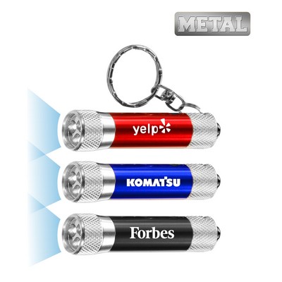 Union Printed, Bright Metal LED Mini Flashlight Keychain