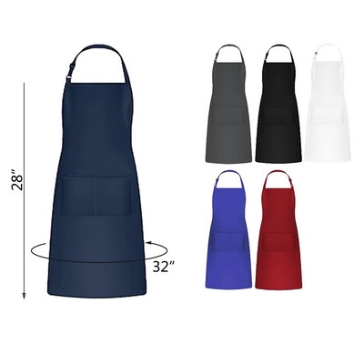 Adjustable Bib Apron 100% Polyester Kitchen Aprons