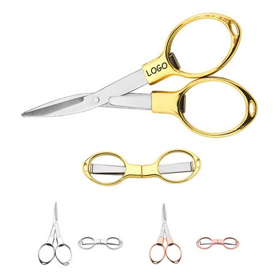 Glasses-Shaped Folding Stainless Steel Scissors