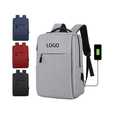 Business Slim Waterproof Travel Laptop Backpacks with USB Charging Port for Men and Woman.