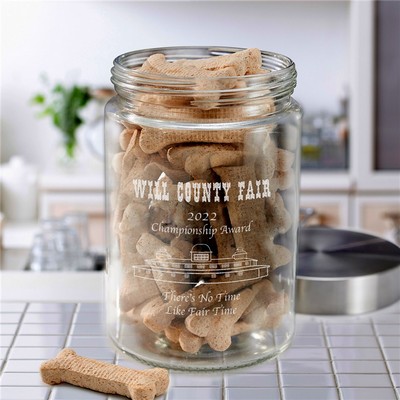 Engraved Corporate Glass Treat Jar