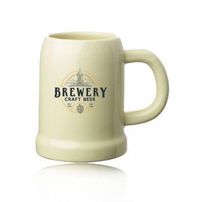 Beige Ceramic Beer Mugs.24 oz