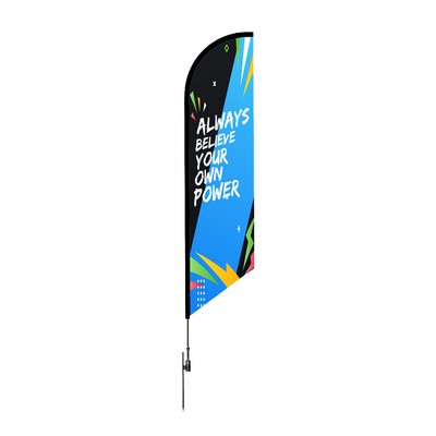 6ft Angled Feather Flag -1 Side Imprint - Fabric Only