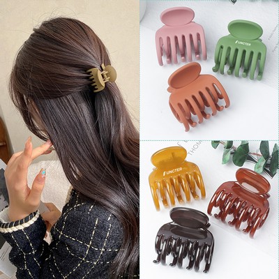 Pure Color Mini Hair Clamp for Girls' Half-Up Ponytail Versatile Hair Grip