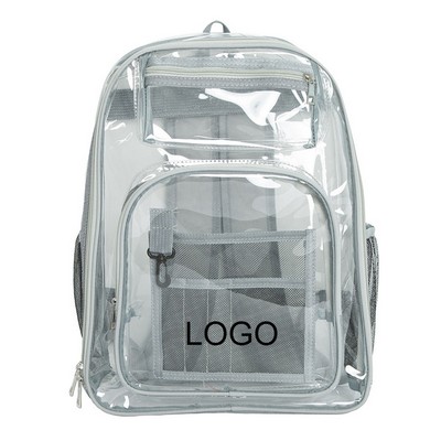 Transparent Clear Backpack W/ Side Pockets