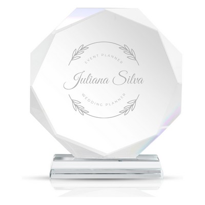 Crystal Award with Faceted Edges & Base