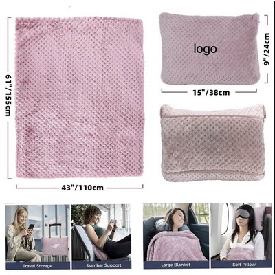 Portable Travel Pocket Pillow Blanket