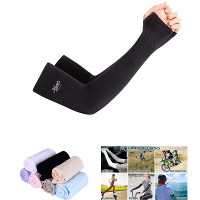 UV Protection Cooling Arm Sleeves With Thumb Holes