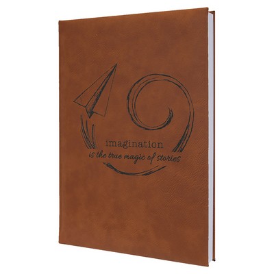 7" x 9.75" Rawhide Leatherette Journal with Lined Notepad