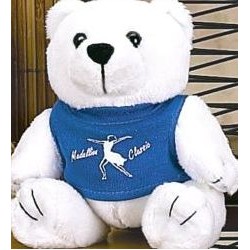 Continental Series White Bear Stuffed Animal w/Shirt (6")