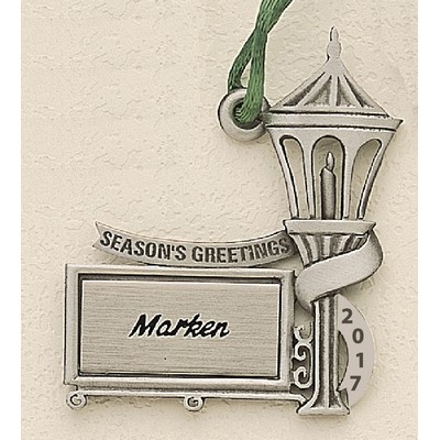 Marken Design Lantern On Post (2025) Cast Ornament w/ Silk Screened Plate