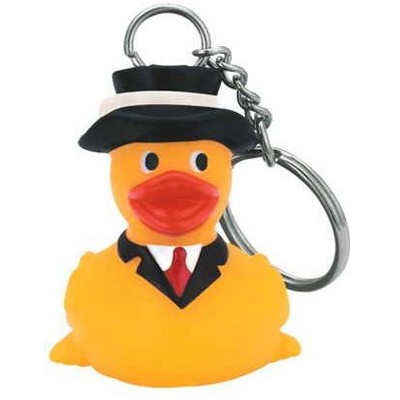 Rubber Gentleman Duck Key Chain©