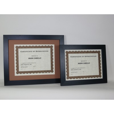 Matte Black Wood Core Certificate Frame - 11x14