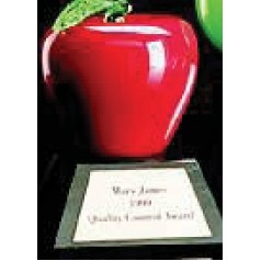 4" Hand Blown Glass Apple Award