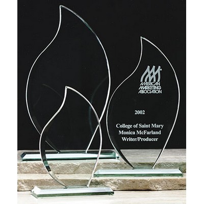 Jade Glass Flame Award (6"x10¾")