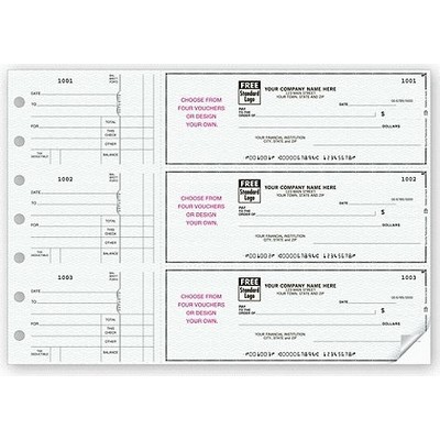 3-On-a-Page Empty Voucher Check (1 Part)